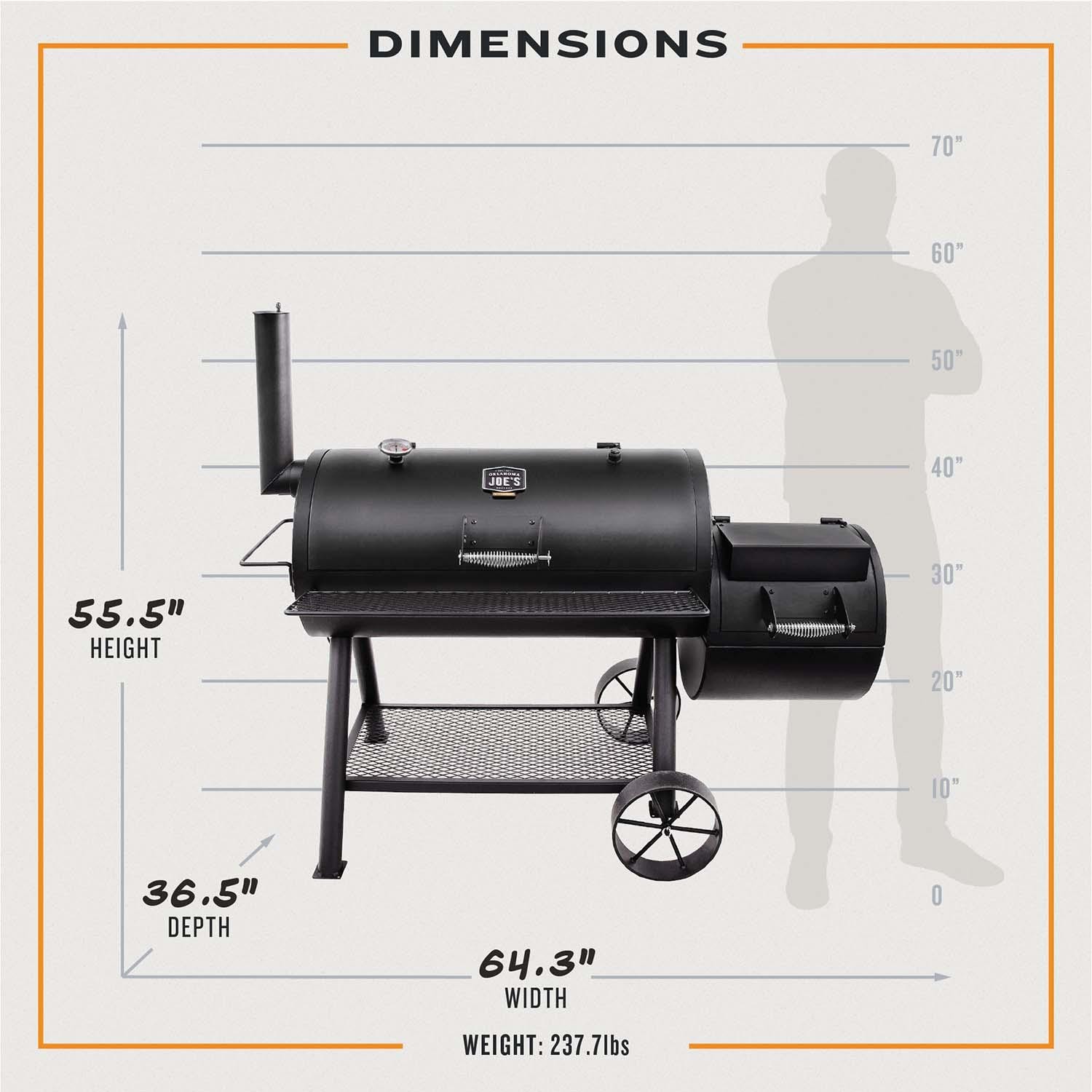 Oklahoma Joe's Longhorn Offset Smoker - 13201747-50 : BBQGuys