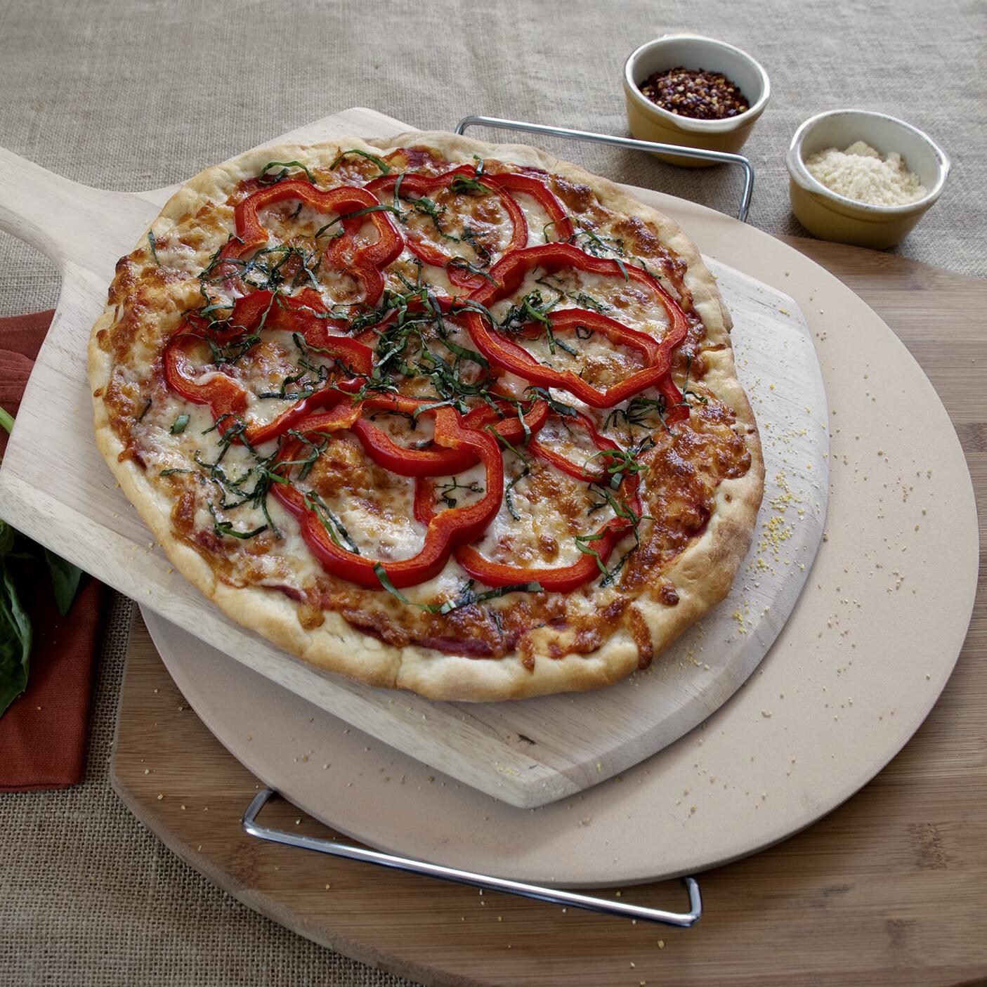 Ceramic Pizza Stone & Pizza Peel Set thumbnail