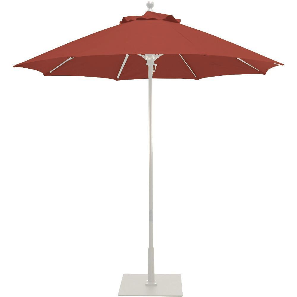 Galtech 7.5 Ft. Octagonal Aluminum Patio Umbrella W/ Manual Lift - White Frame W/ Henna Sunbrella Fabric (Umbrella Base Not Included) thumbnail
