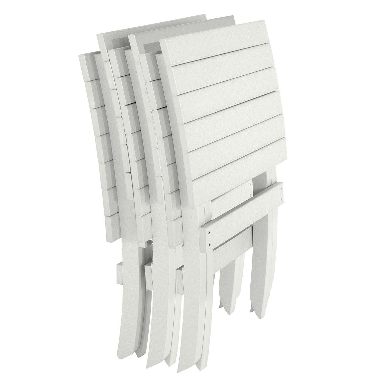 Hazel Cove Recycled Plastic Folding & Stacking Dining Side Chair in Coconut White by Lakeview Outdoor Designs - Stacking - White Background thumbnail