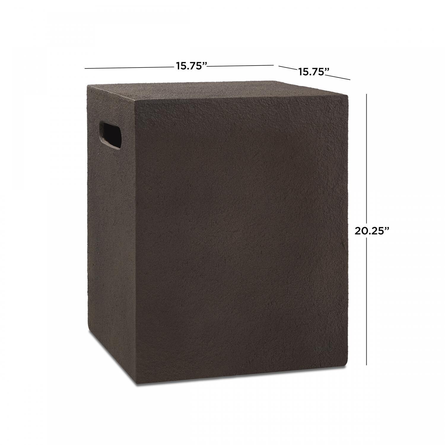 Lakeview Outdoor Designs SC-575-KB Villa Flora Propane Tank Cover - Kodiak Brown - Dimensions thumbnail