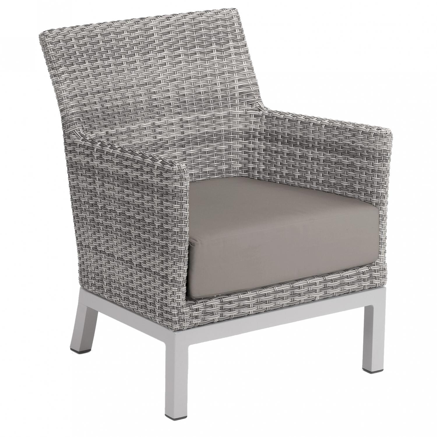 Argento Wicker Patio Club Chair W/ Stone Cushion thumbnail