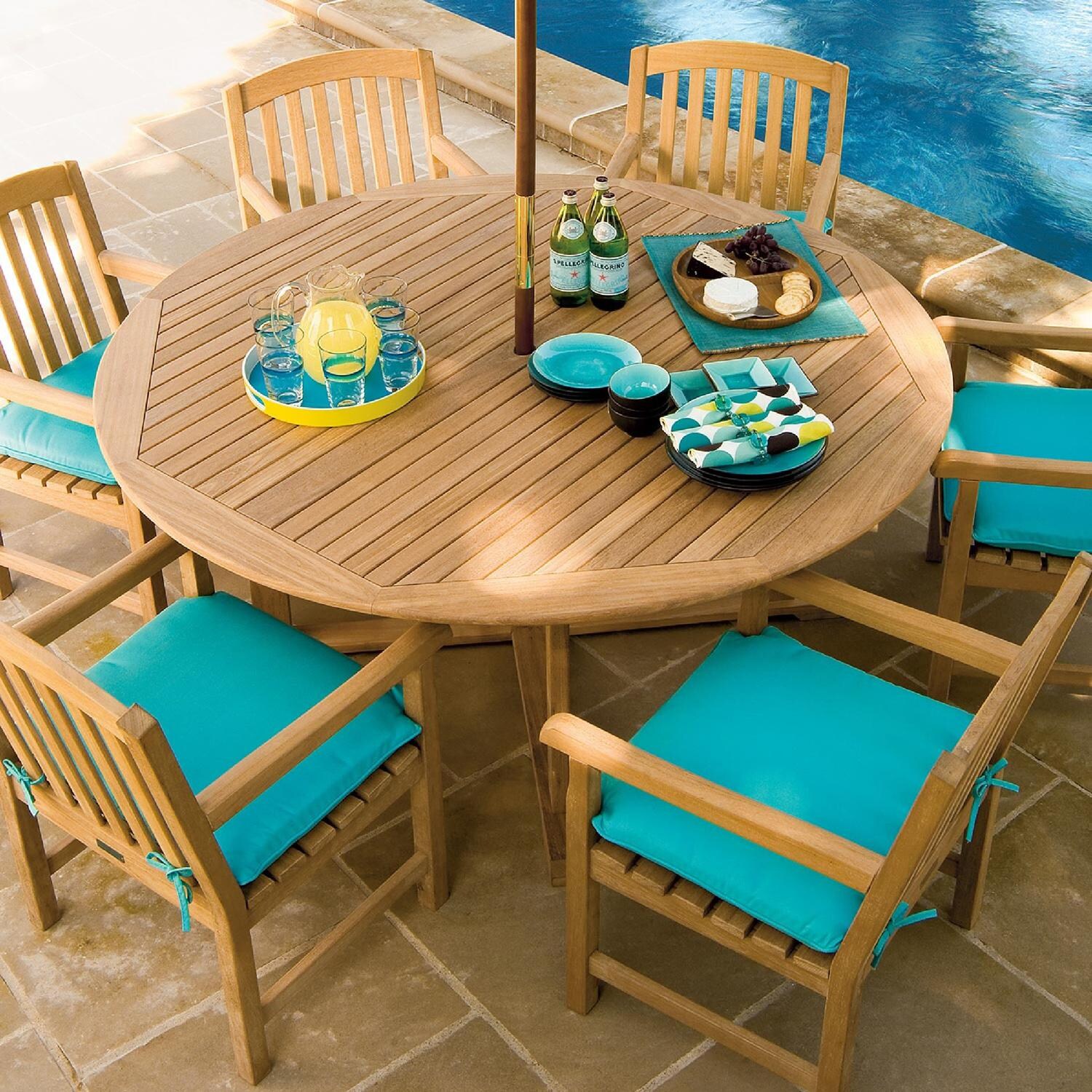 Oxford Garden Oxford 67 Inch Natural Teak Dining Table - Poolside thumbnail
