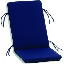 Sunbrella Canvas Navy Medium Outdoor Replacement Reclining Armchair Cushion Set W/ Knife Edge By Oxford Garden image