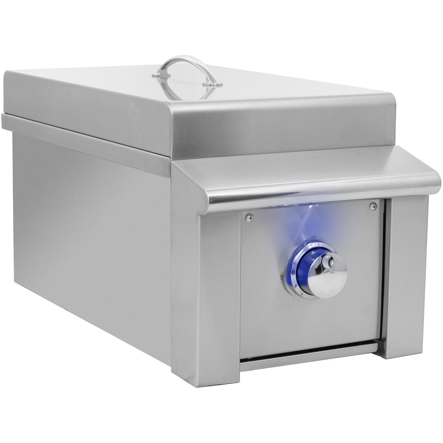 Alturi ALTSS-LP Built-In Propane Gas Infrared Side Burner - Lid Closed - White Background thumbnail