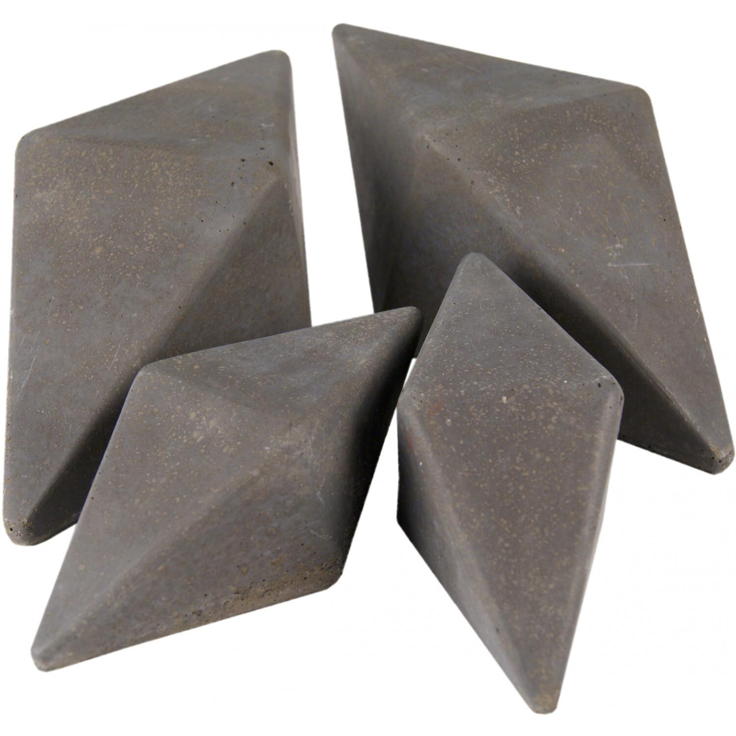 Peterson Gas Logs Decorative Geo Shapes Slate 4-Sided Diamond Set - Set Of 4 thumbnail