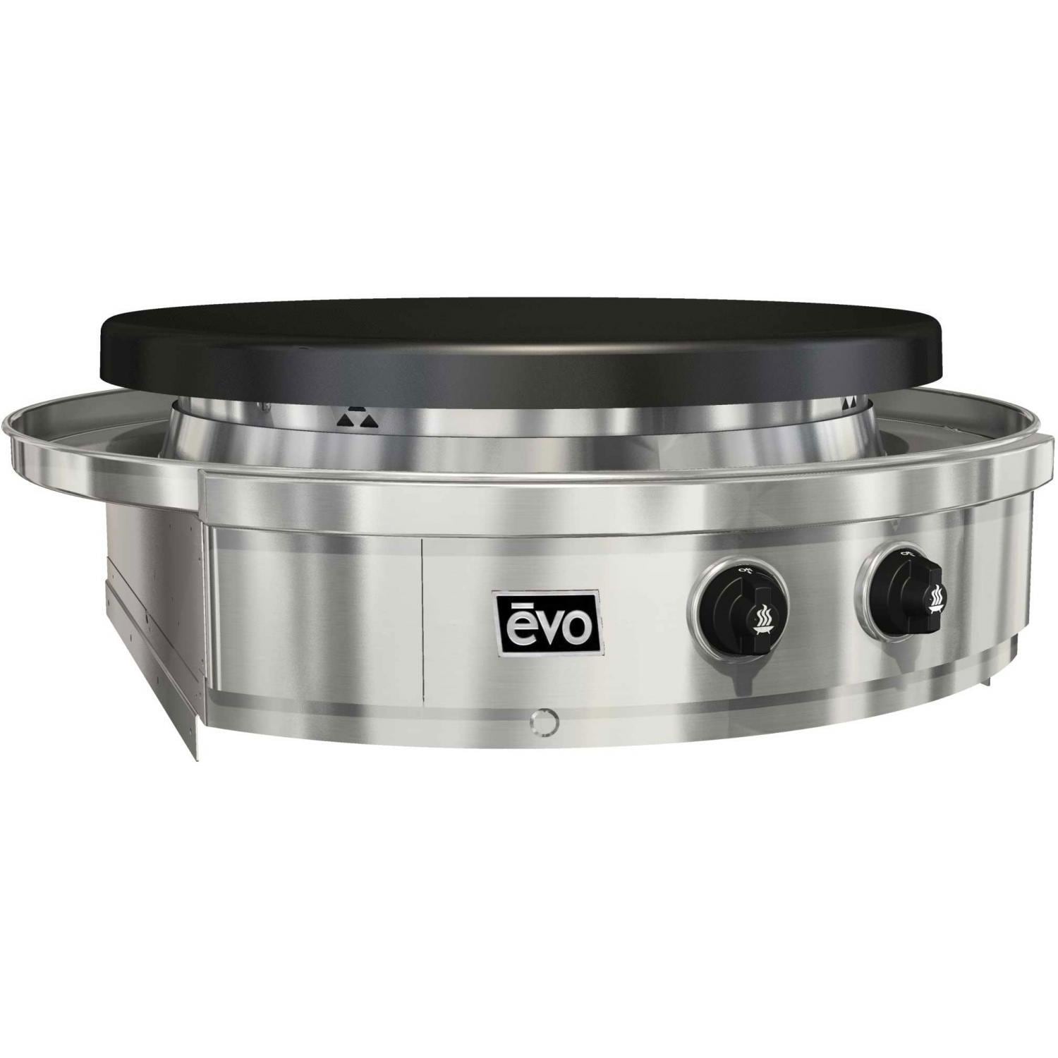 Evo Affinity 30G Built-In Flattop Propane Grill w/ Non-Stick Ceramic Clad Coating - 10-0055-LP-C
