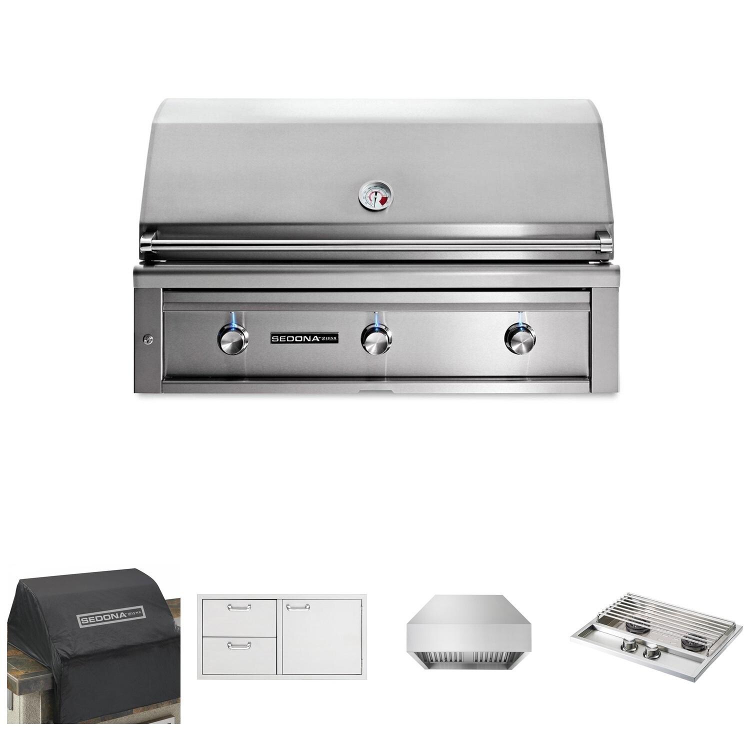 Lynx 6 Pc Sedona 42-in Propane Outdoor Kitchen Package