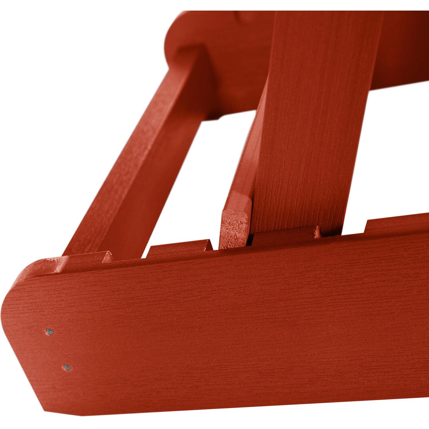 Lakeview Dream Bay Folding & Reclining Adirondack Chair - Rustic Red - Detail thumbnail