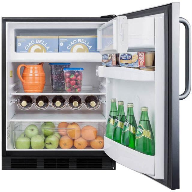 Summit 5.1 Cu. Ft. Compact Refrigerator / Freezer - Stainless Steel - Full thumbnail