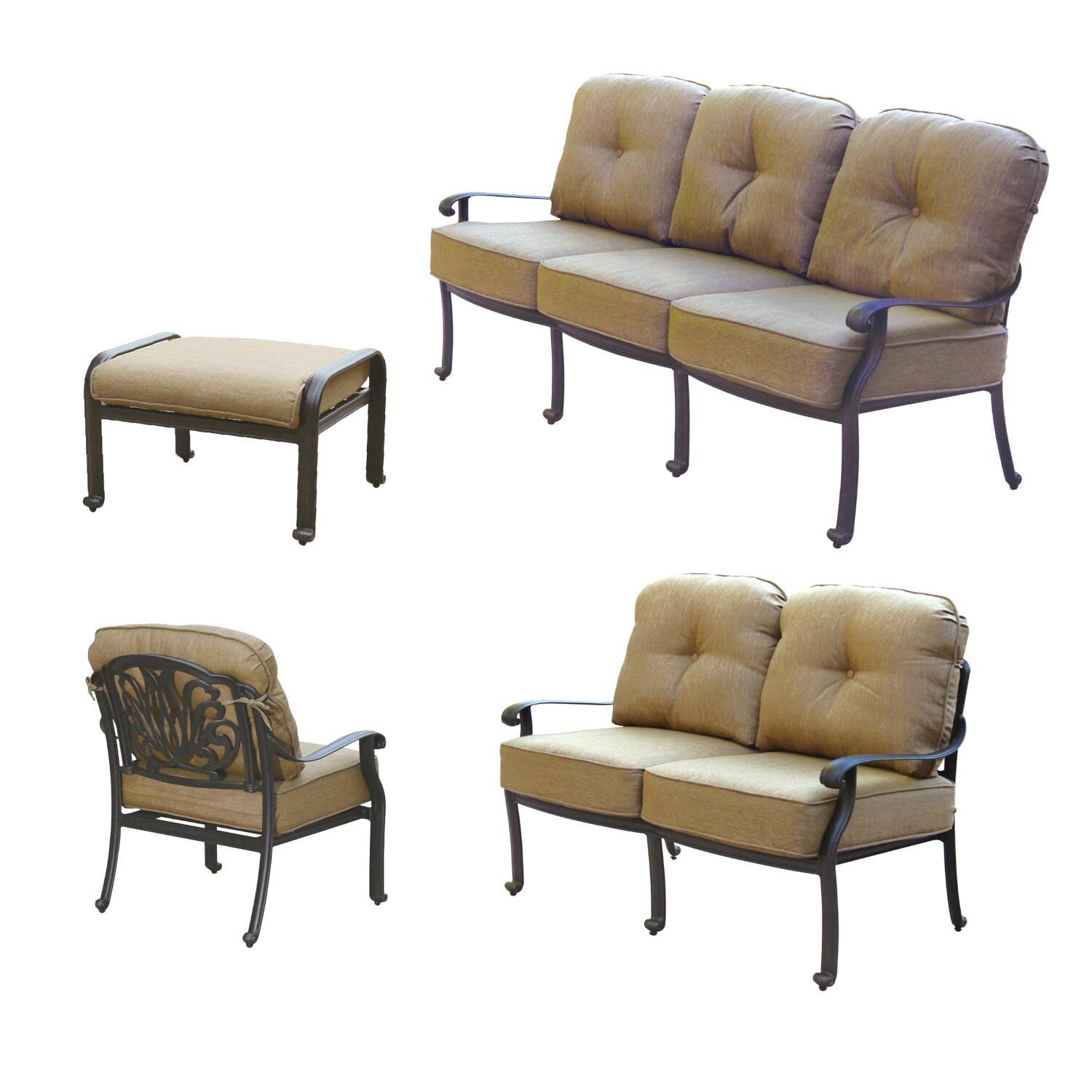 Darlee B/RC708-808 Elisabeth Replacement Deep Seating Cushion Set - Furniture Frames Not Included thumbnail