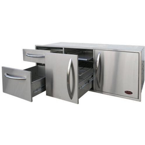 Cal Flame 52 Inch Complete Utility Storage Enclosed Cabinet - Open View thumbnail