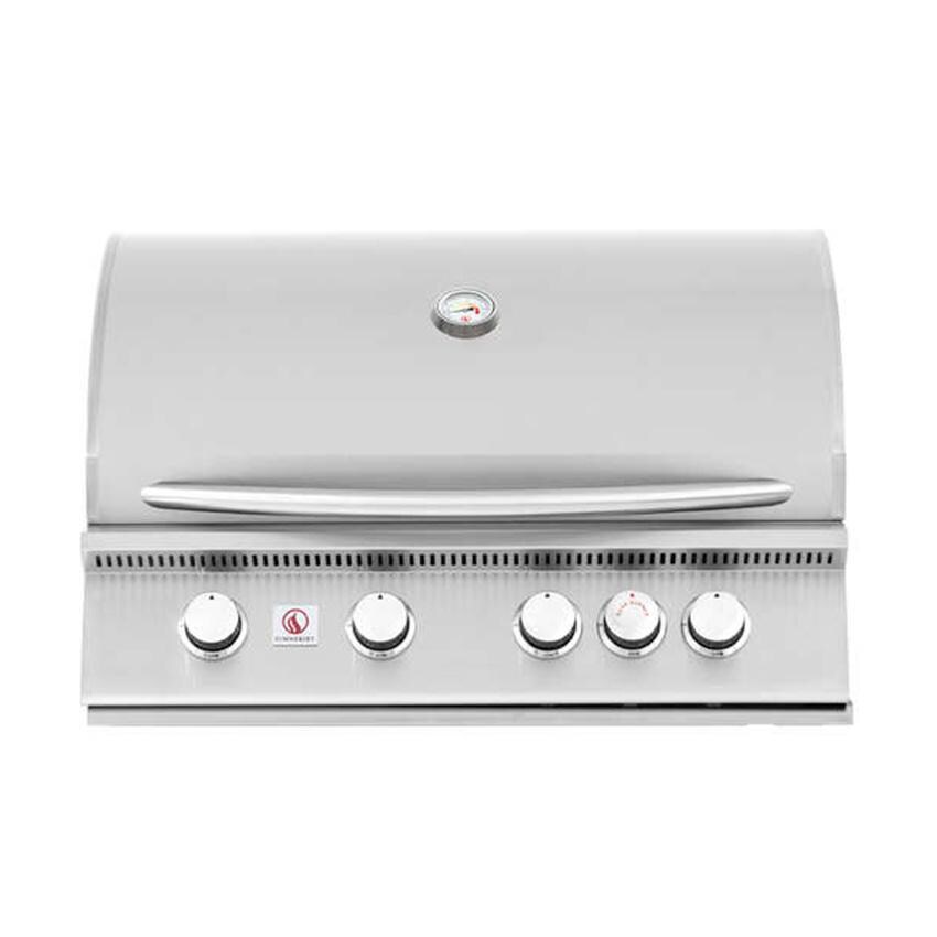 Summerset SIZ32-NG Sizzler 32-Inch 4-Burner Natural Gas Grill W/ Rear Infrared Burner - Installed Zoomed Out thumbnail