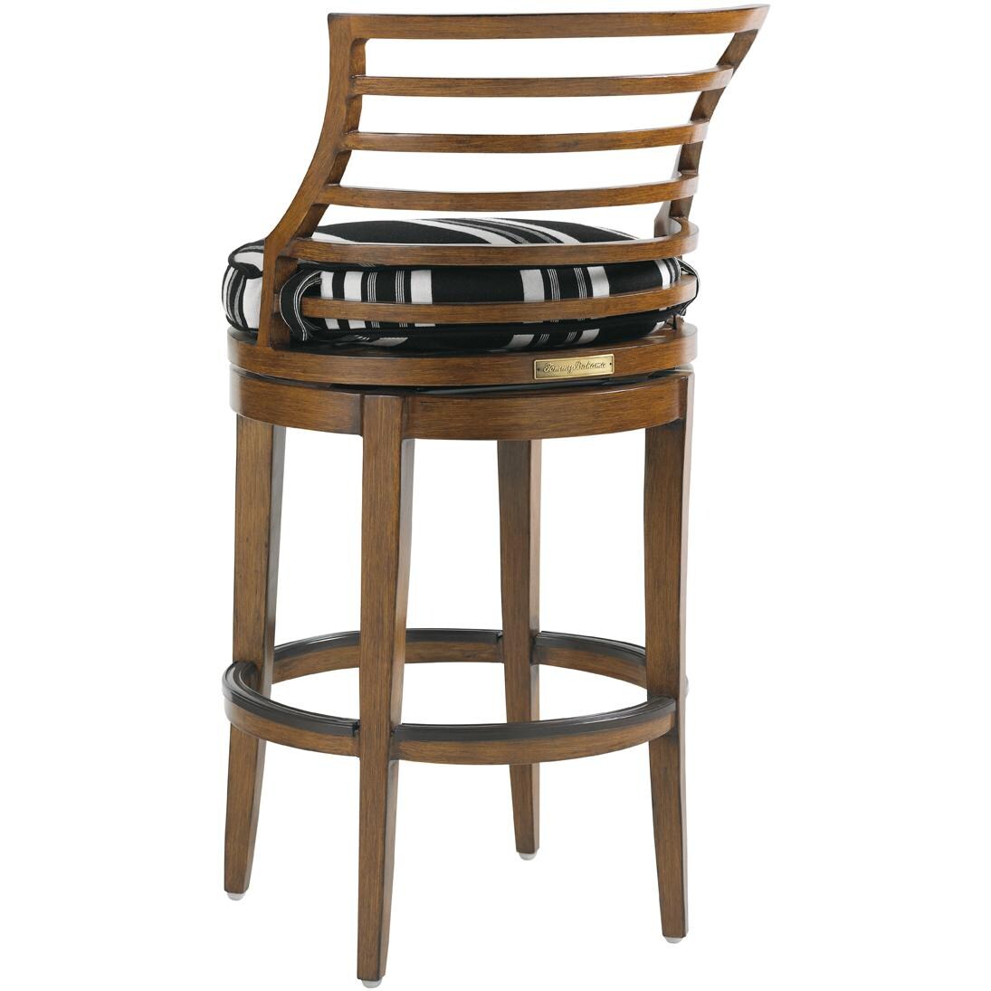 Tommy Bahama 3130-16SW Ocean Club Pacifica Aluminum Patio Swivel Bar Stool - Back thumbnail