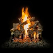 Grand Canyon 18-Inch Arizona Weathered Oak Charred Vented Natural Gas Log Set W/ 2BRN Burner - Match Light image