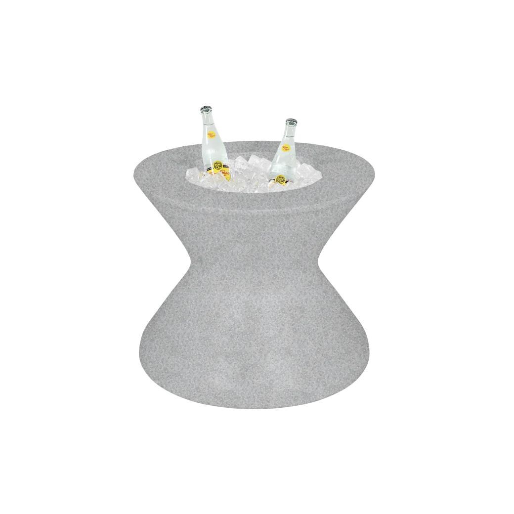 Ledge Lounger In-Pool Signature Tall Ice Bin w/Lid w/No Hole - Granite Gray - White Background thumbnail