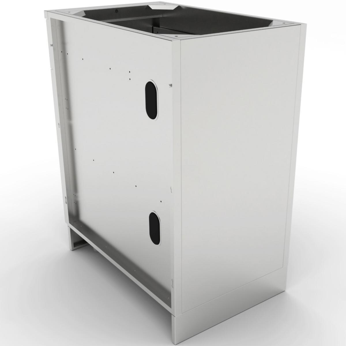 Sunstone SBC18CSDL 18-in Outdoor Kitchen Left Hinge Door and Drawer Island Cabinet - Cabinet Back - White Background thumbnail