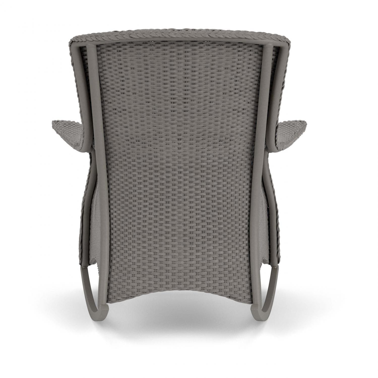 Lloyd Flanders Mandalay Lounge Rocker in Pewter Finish with Sailcloth Salt fabric - Back thumbnail