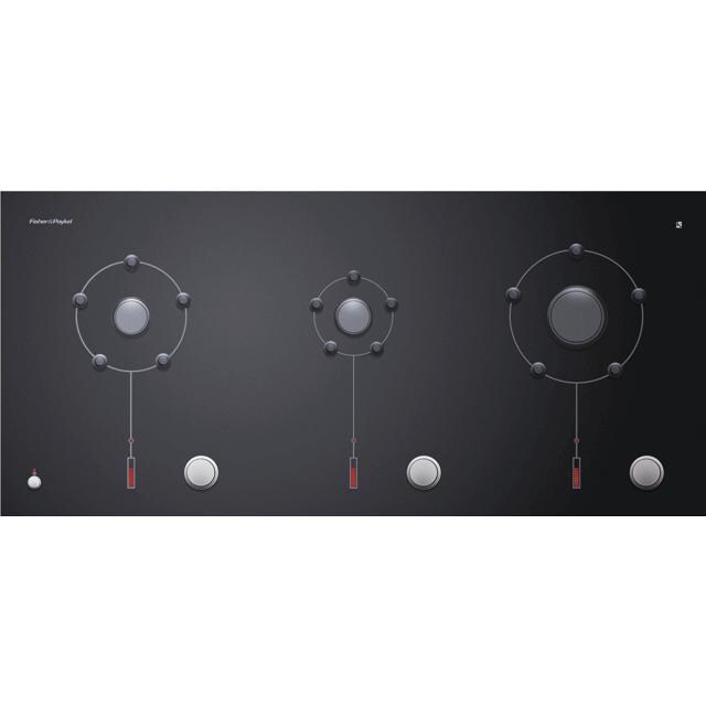 Fisher Paykel CookSurface 36Inch 3Burner Natural Gas Glass Cooktop