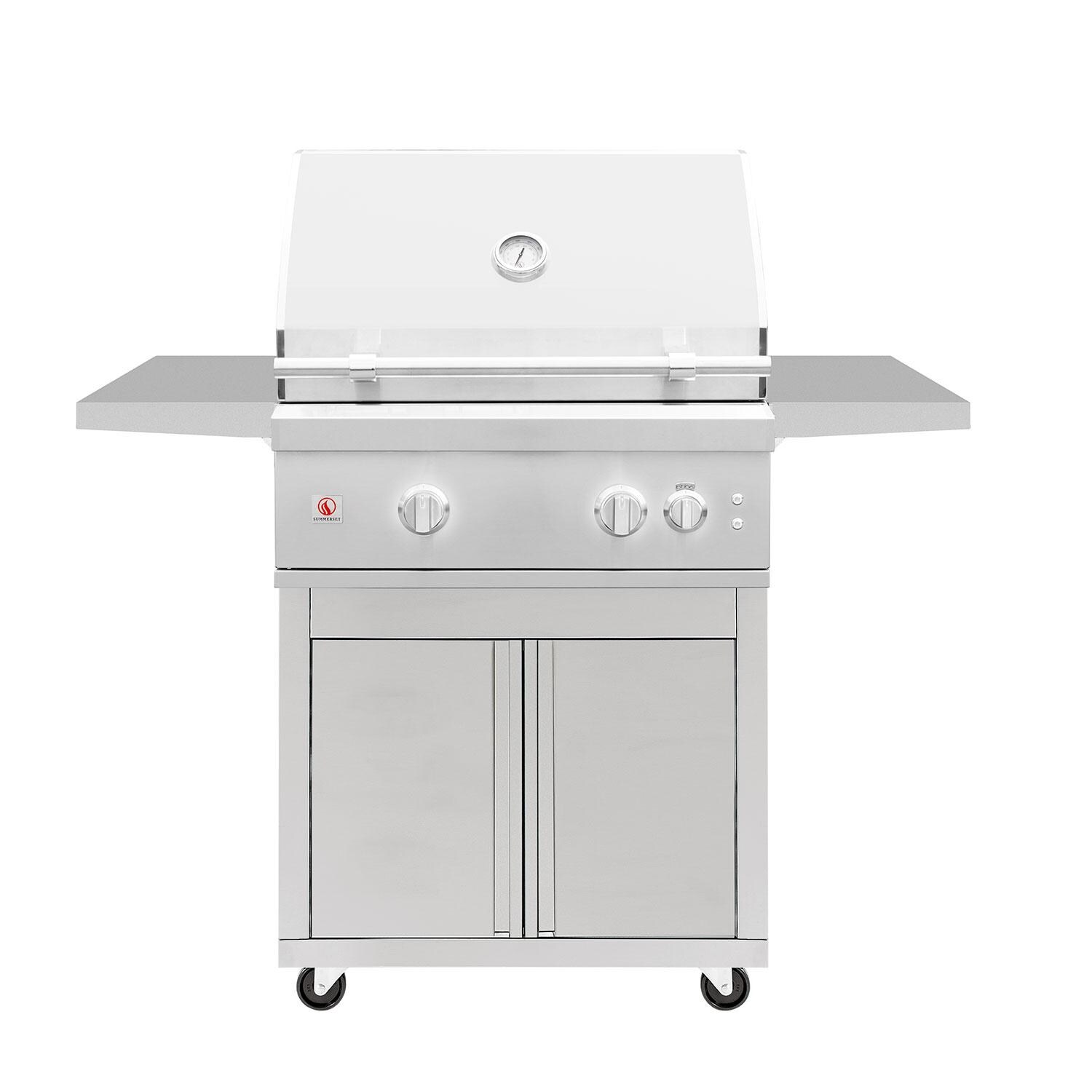 Summerset Quest 30-in 2 Burner Freestanding Natural Gas Grill w/ Rear Infrared Burner, Rotisserie Kit, & Drop-In Griddle Plate - Display - White Background thumbnail