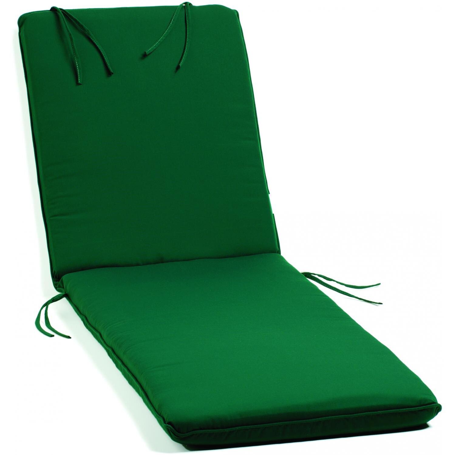 Sunbrella Canvas Canvas Hunter Green Long Outdoor Replacement Chaise
