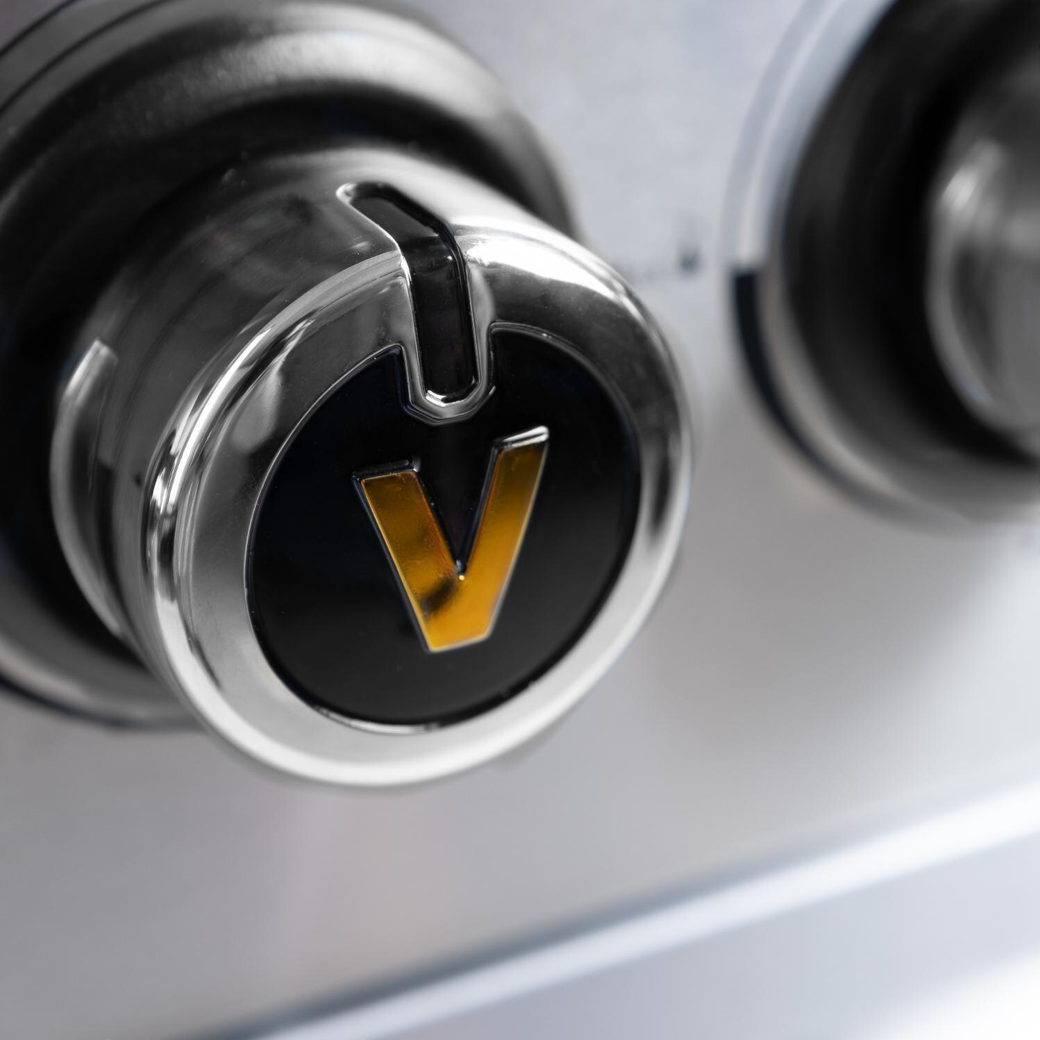 Victory - BBQ-VCT3BSB-LP - 3-Burner Propane Gas Grill With Infrared Side Burner - Control Knob Closeup thumbnail