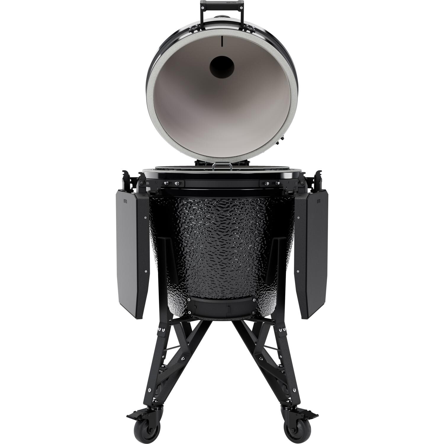 BSTRD.CORE B311G-USA Large Complete Kamado Grill in Gloss Graphite - Open - White Background thumbnail