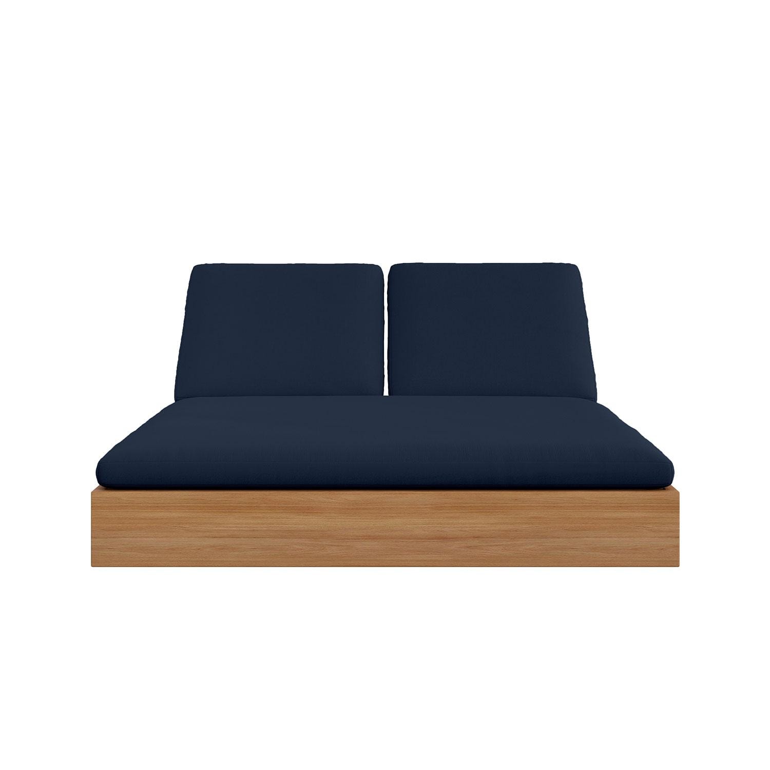 Bellawood 2 Person Teak Double Chaise Lounge in Indigo by Lakeview Outdoor Designs - White Background thumbnail