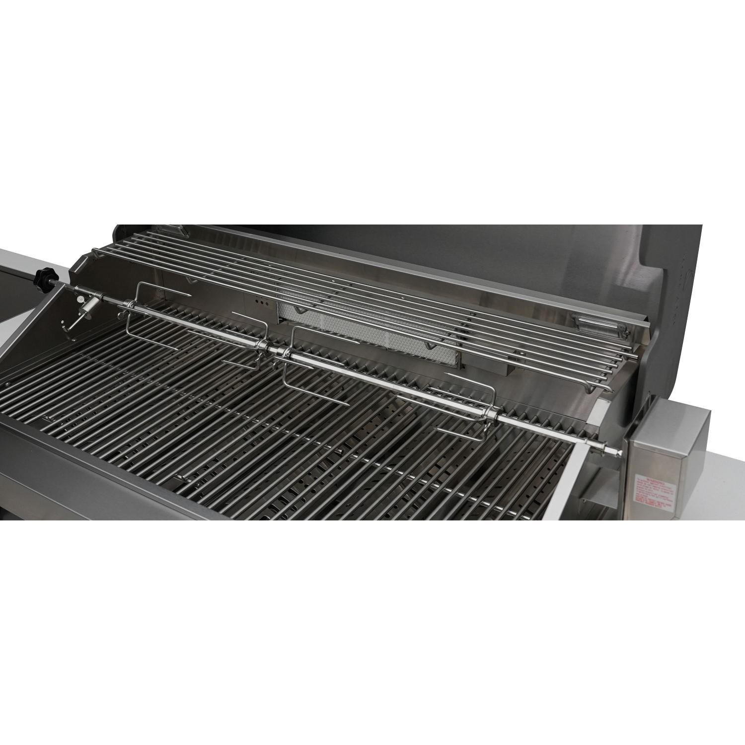 Mont Alpi MAi805-DFC Deluxe Propane Gas Island Grill W/ Refrigerator Cabinet - Rotisserie - Detail