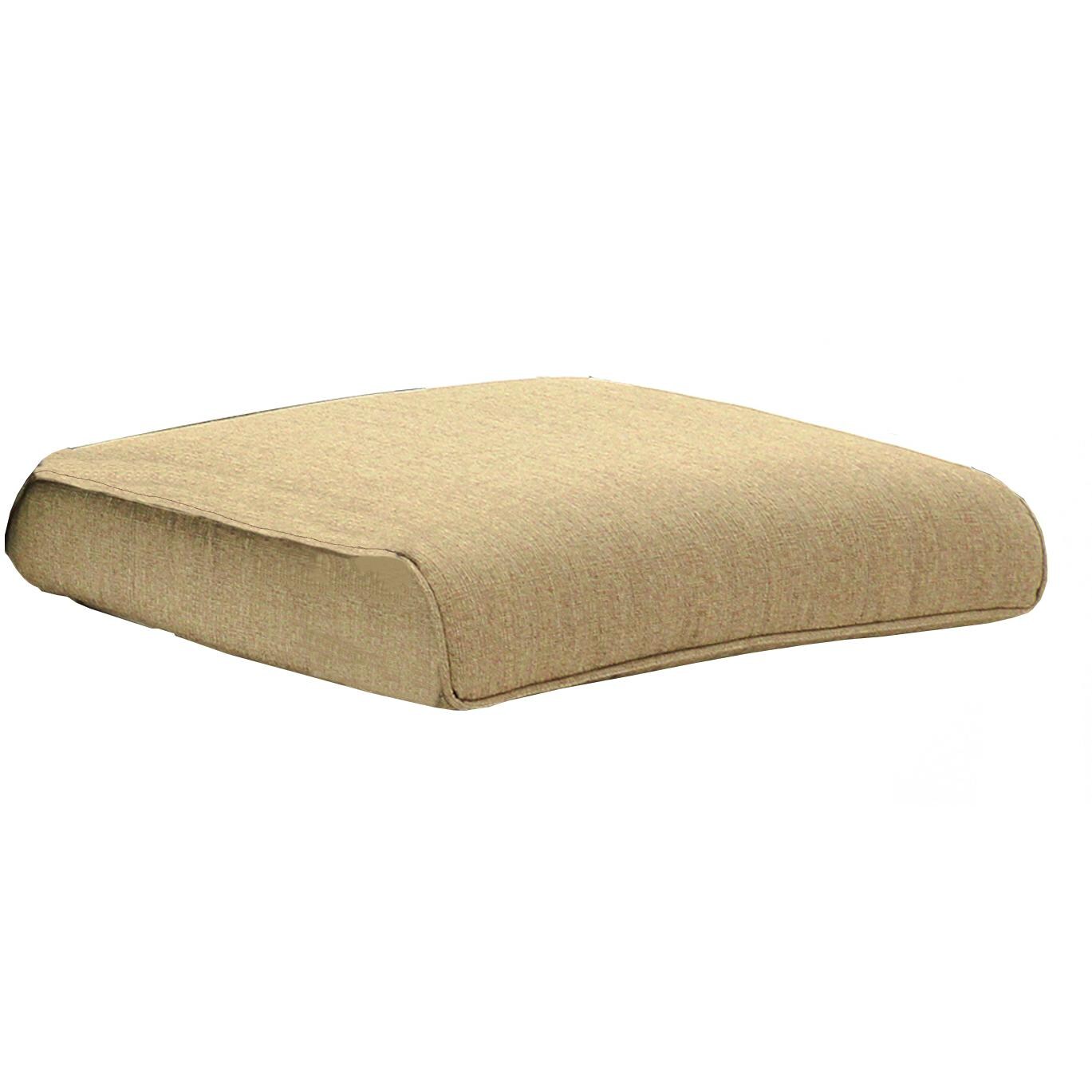 Sunbrella Linen Sesame Medium Outdoor Replacement Ottoman Cushion W/ Piping By BBQGuys