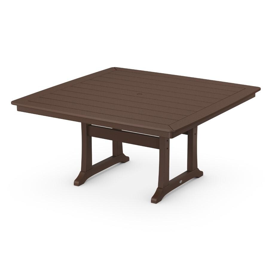 POLYWOOD Nautical Trestle 59" Dining Table in Mahogany thumbnail