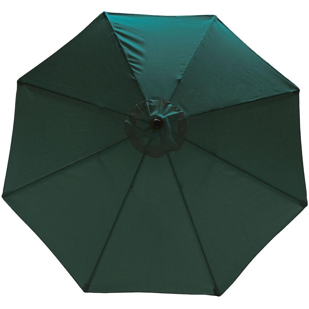 Ultimate Patio 9 Ft. Octagonal Patio Umbrella W/ Crank Lift - Green Canopy thumbnail