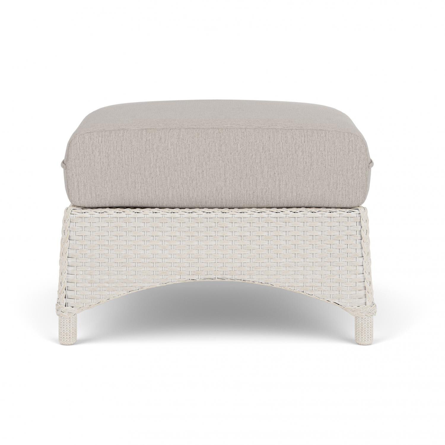 Mandalay Lloyd Loom Ottoman in Antique White/Remy Cloud by Lloyd Flanders