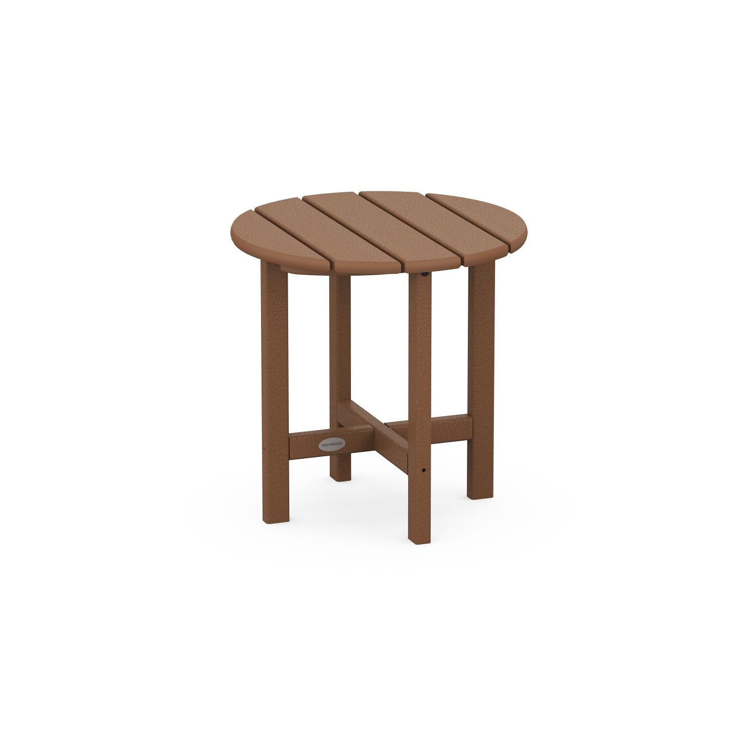 POLYWOOD PWS498-1-TE Nautical 3-Piece Adirondack Set - Round Side Table thumbnail