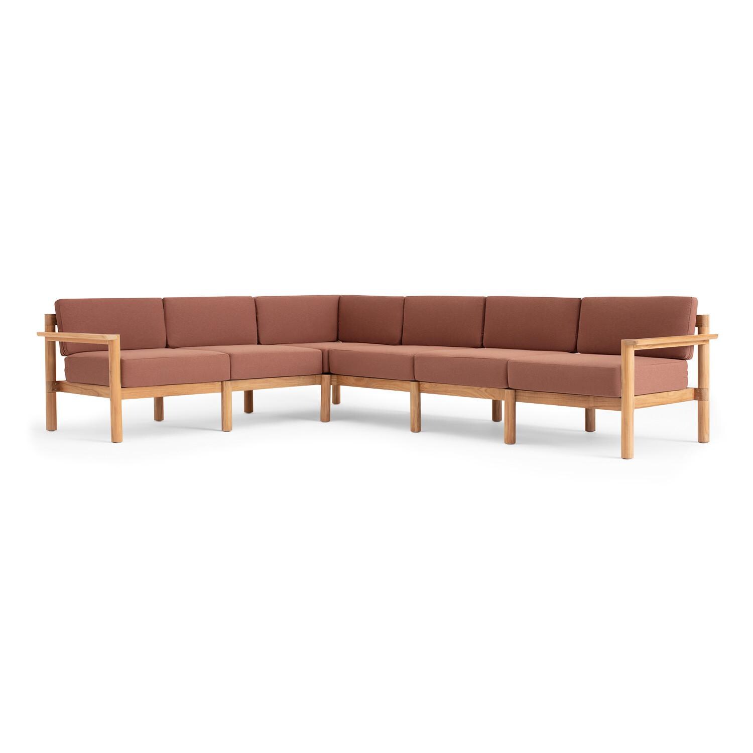 Neighbor HVN-SECT6-RU-2 6 Piece Sectional W/ Teak Arms thumbnail
