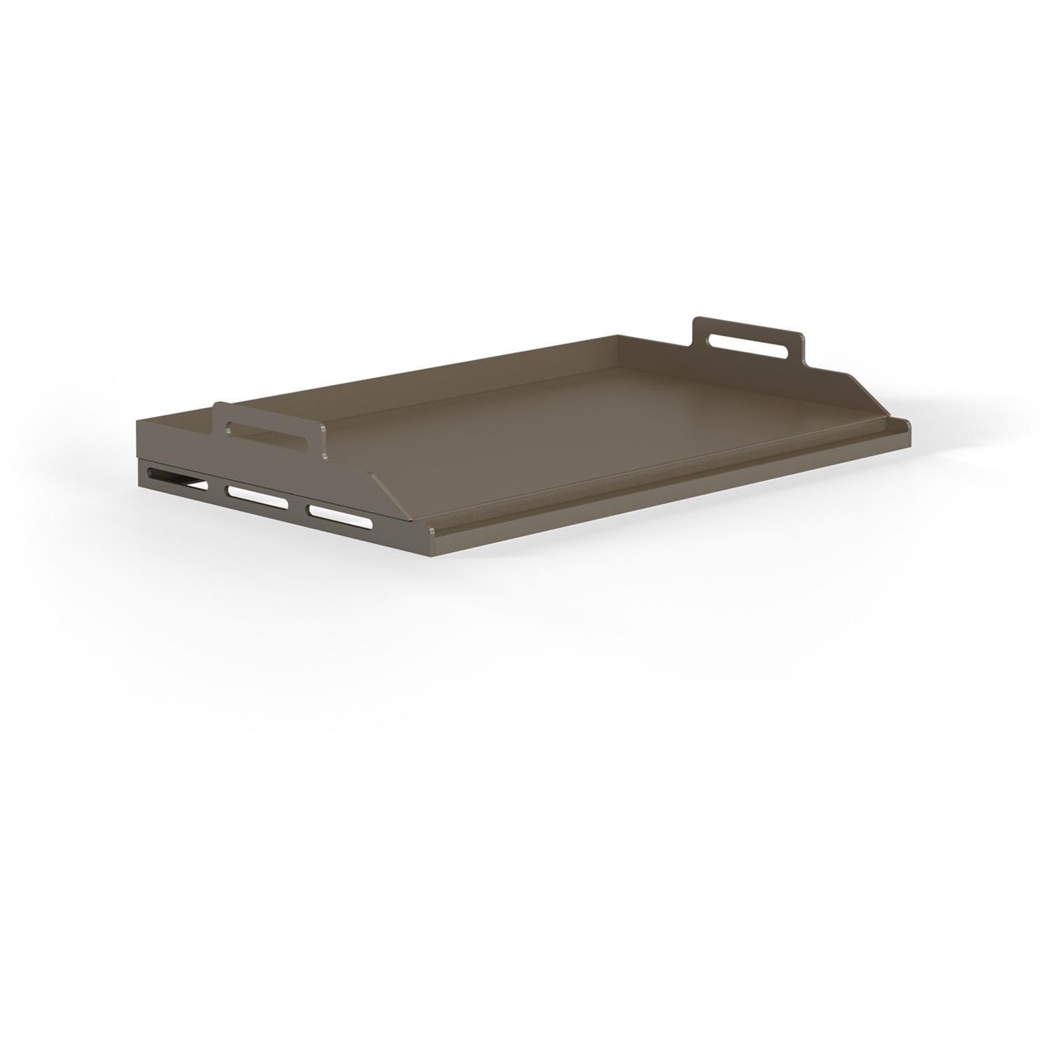 TYTUS Fresno Series 5-Burner Propane Island Grill in Gunmetal w/ Cover & Griddle - Oil-Coated Steel Griddle Insert - White Background thumbnail