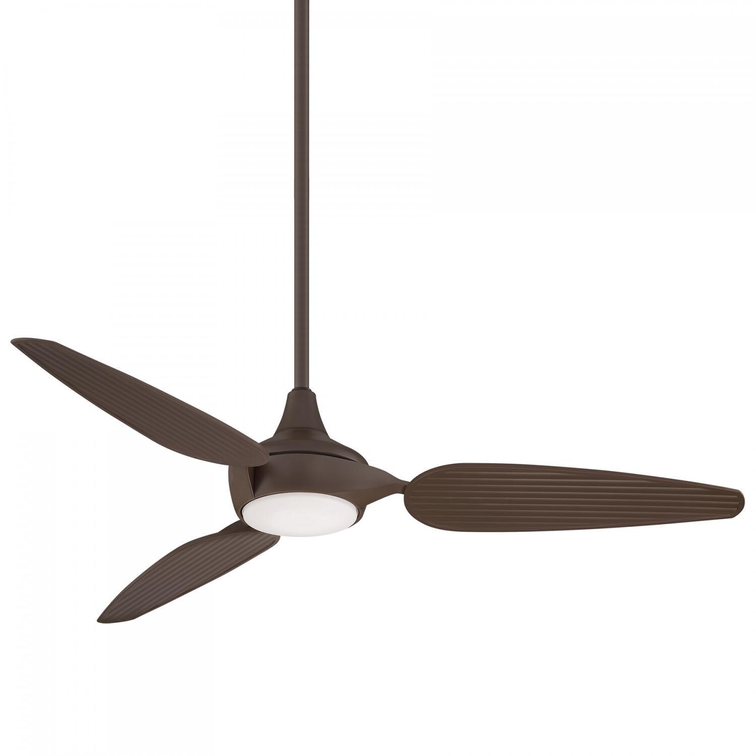 Minka-Aire F675L-ORB Seacrest 60-Inch 3-Blade LED Ceiling Fan in Oil Rubbed Bronze Finish w/ Oil Rubbed Bronze Blades & Etched Glass thumbnail