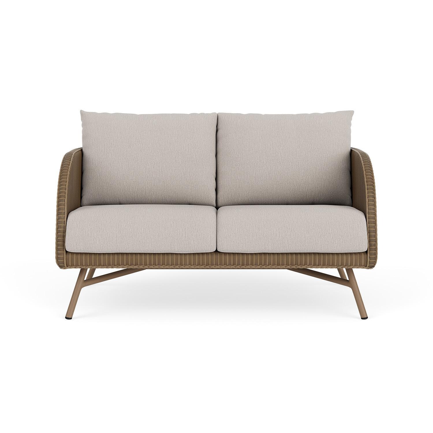 Lloyd Flanders Essence Loveseat W/Remy Cloud Fabric - Fawn Finish thumbnail