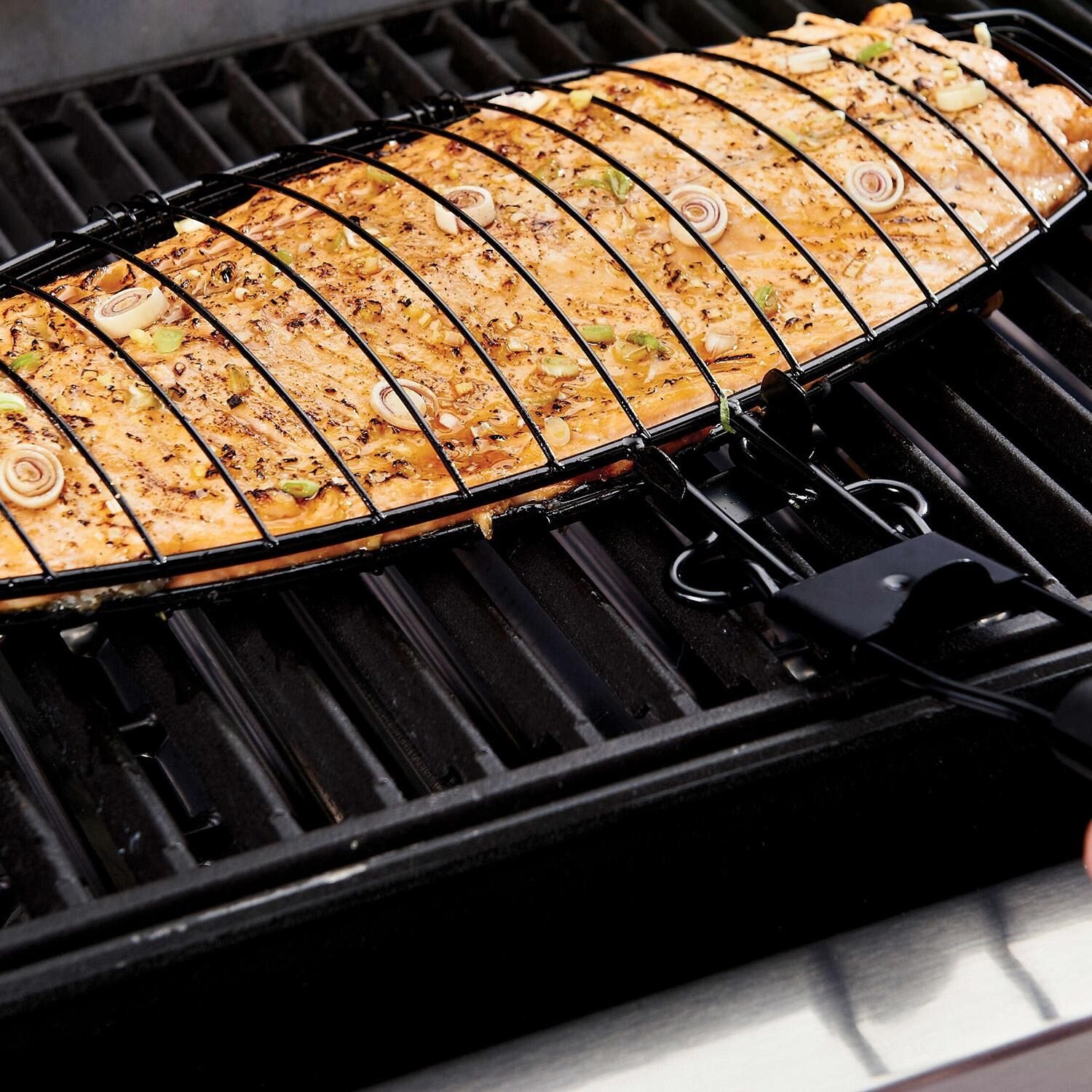 GrillPro Non-Stick Fish Basket w/ Removable Handle - 21015 - Cooking - Lifestyle thumbnail