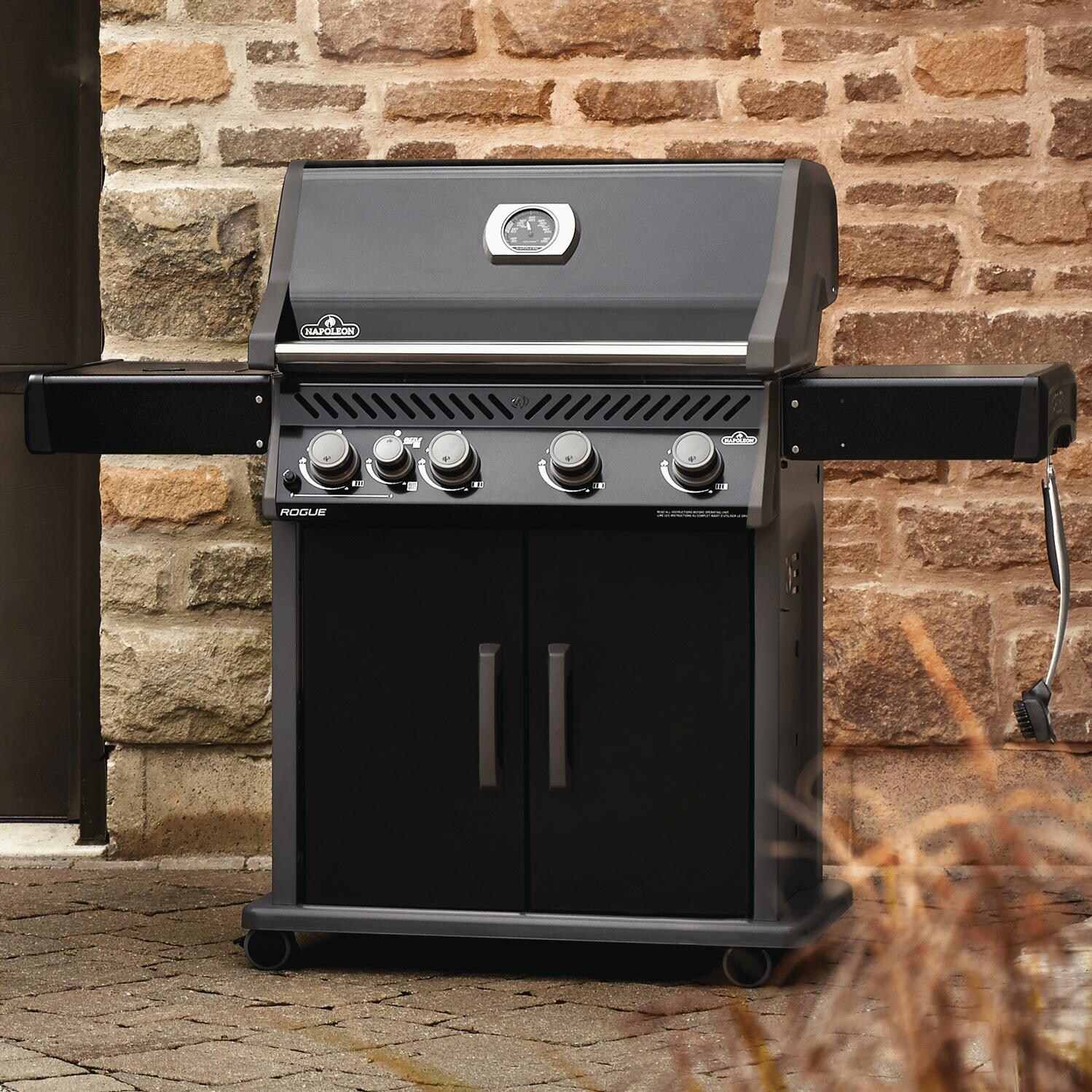 Napoleon RXT525SIBPK-1 Rogue XT 525 SIB Propane Gas Grill with Infrared Side Burner - Black - Lifestyle View thumbnail