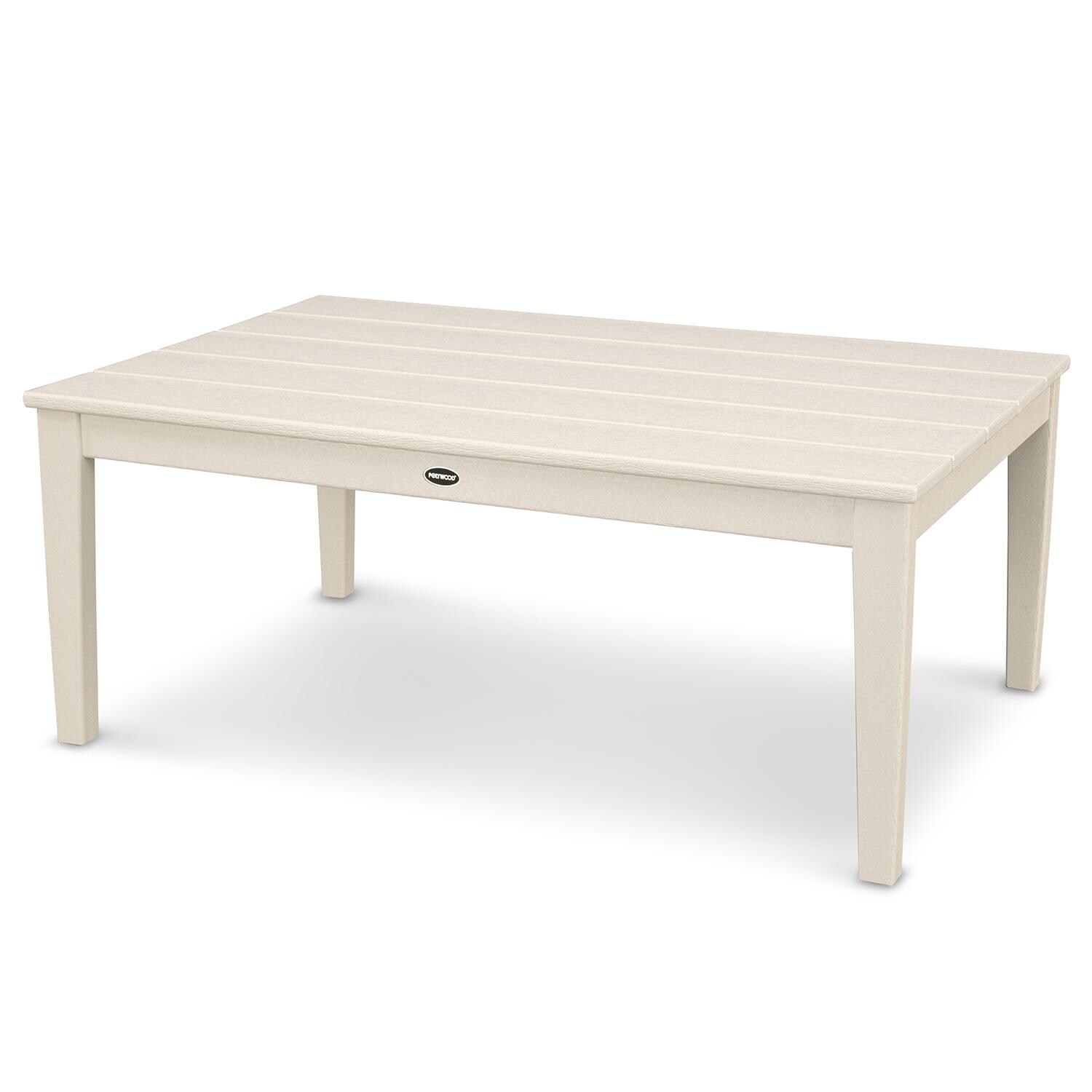Newport 42 X 27 Inch Rectangular Recycled Plastic Coffee Table in Sand by POLYWOOD