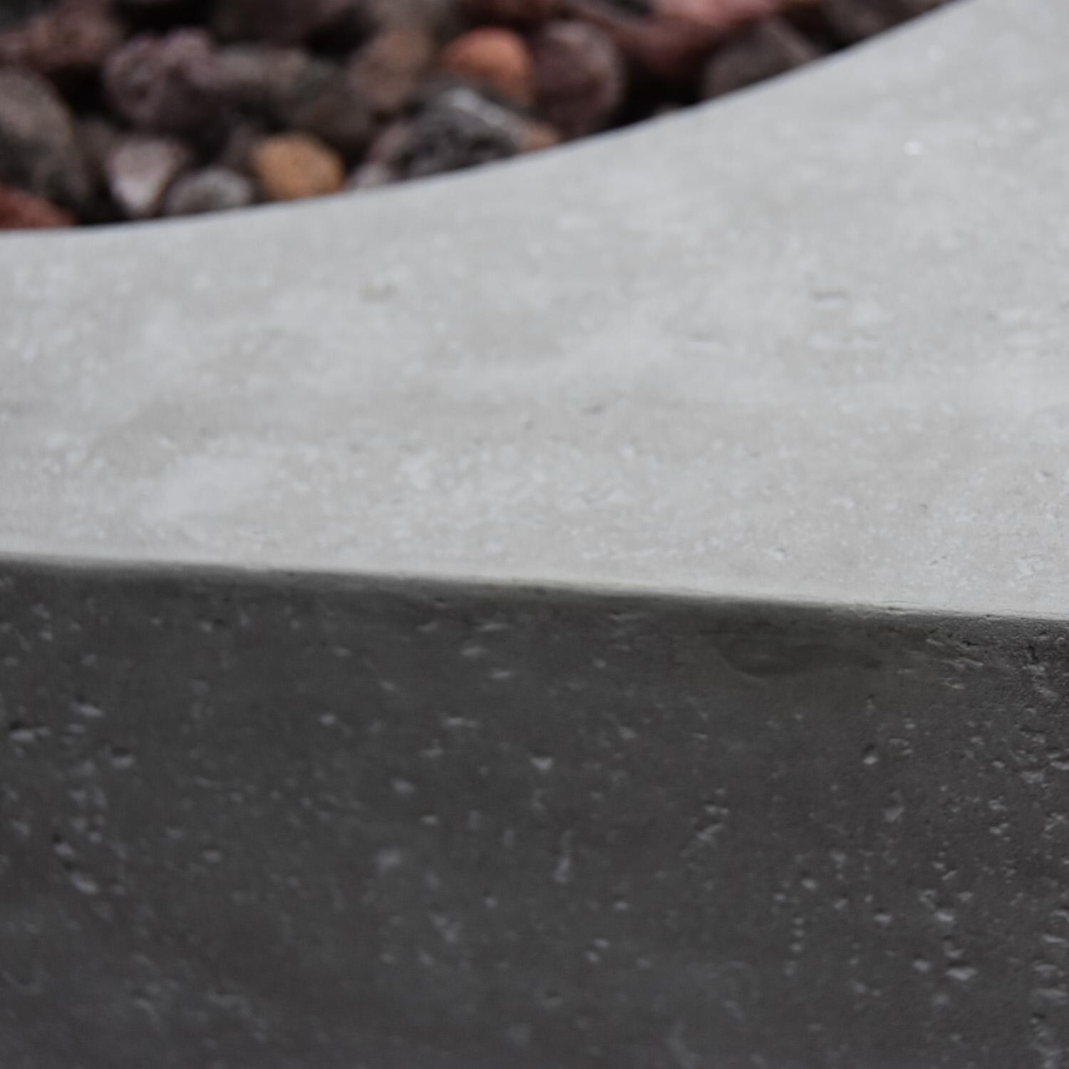 Elementi Metropolis 56-in Rectangle Propane Fire Pit Table - Light Gray - Top - Detail thumbnail