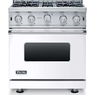 Viking Professional 30-Inch Open Burner Propane Gas Range - White - VGIC53014BWHLP