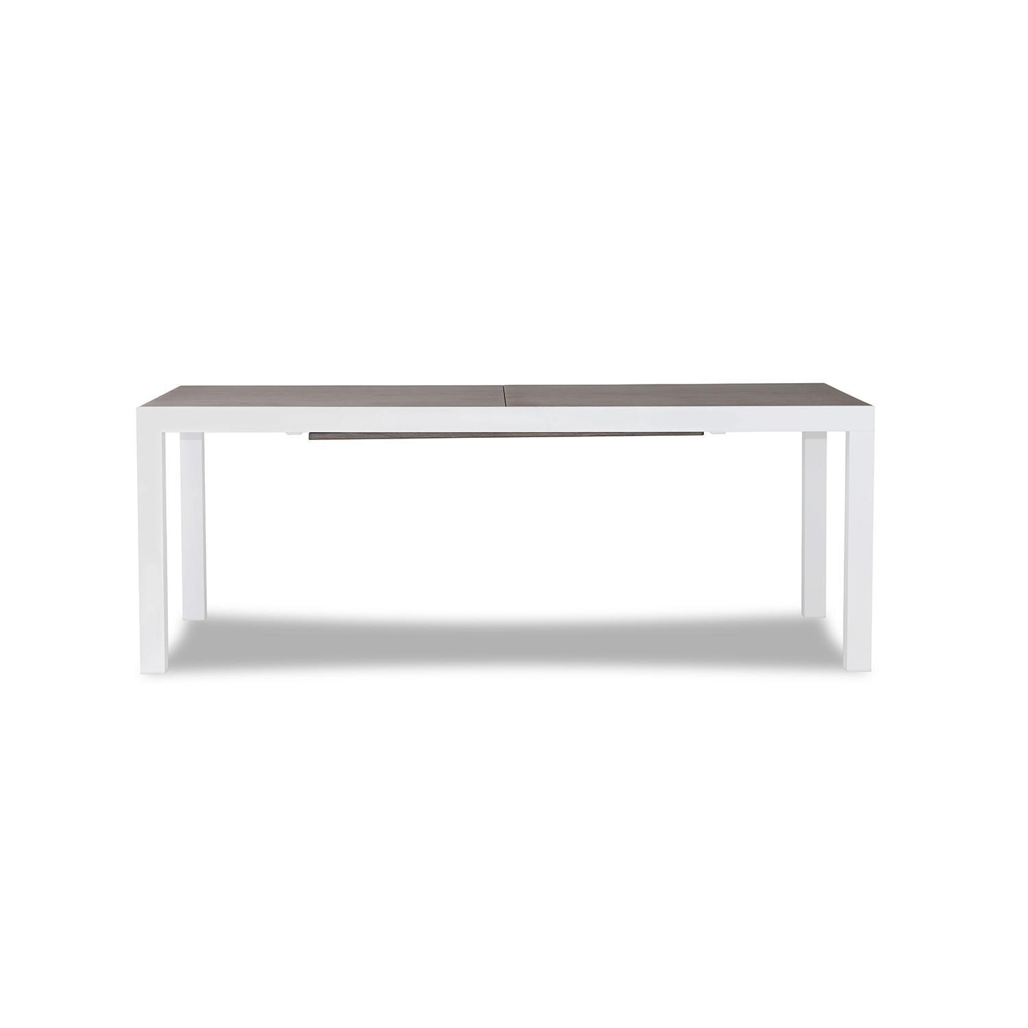 Starlook Bay 13 Pc Extendable Dining Set in White/Barnwood by Lakeview - Dining Table - White Background thumbnail