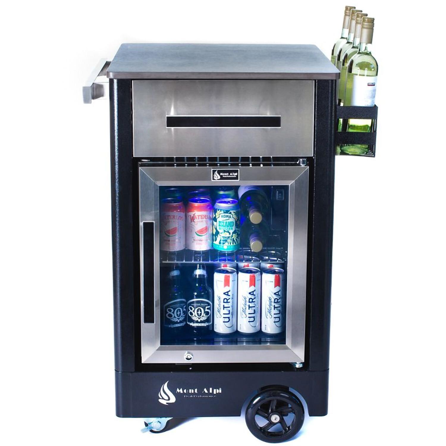 Mont Alpi Medium Prep Cart and Fridge - Front - White Background thumbnail