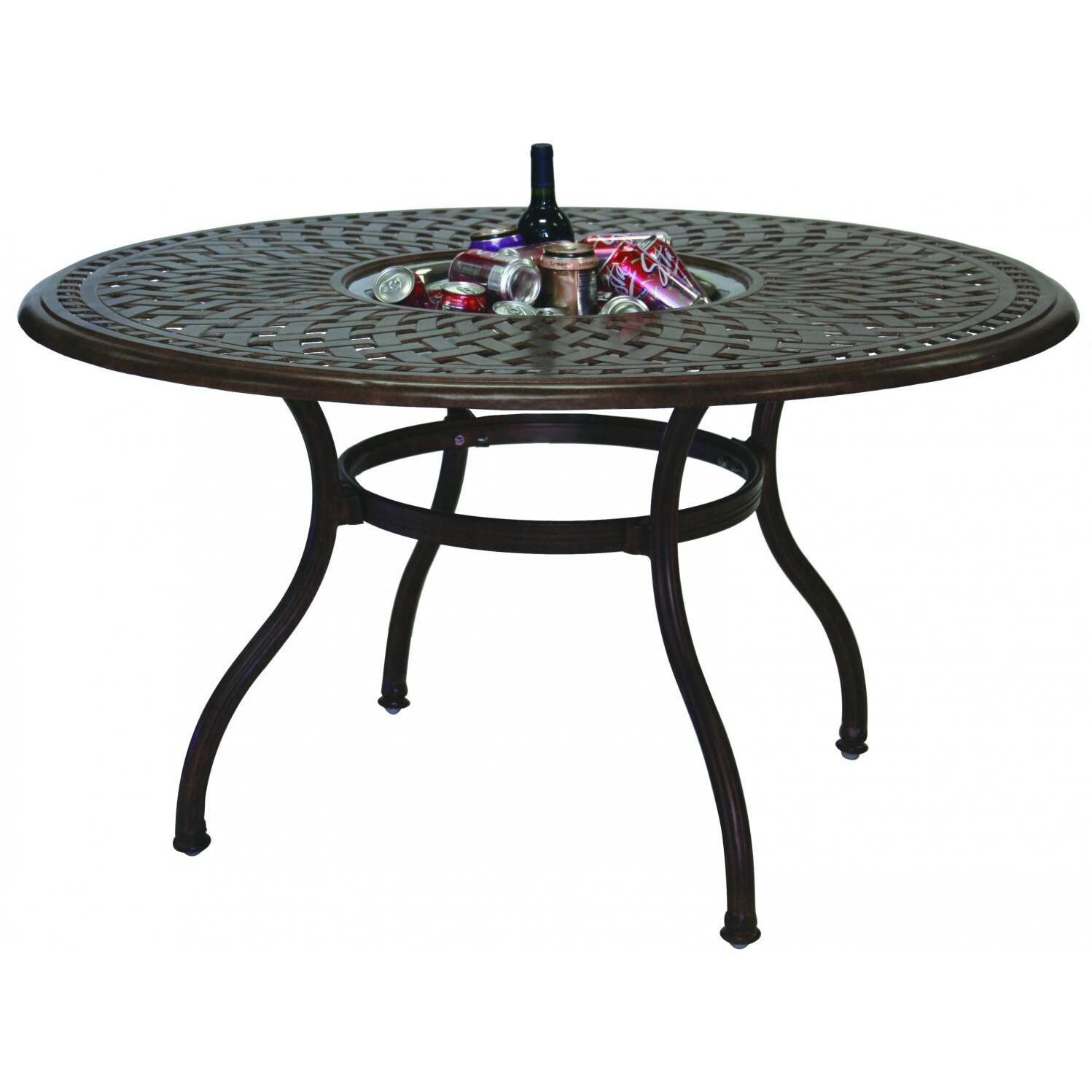 Darlee Series 60 Round Dining Table W/ Ice Bucket Insert - Stocked thumbnail