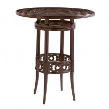 Black Sands 38 Inch Round Patio Bar Table W/ Adjustable Height Bar By Tommy Bahama image