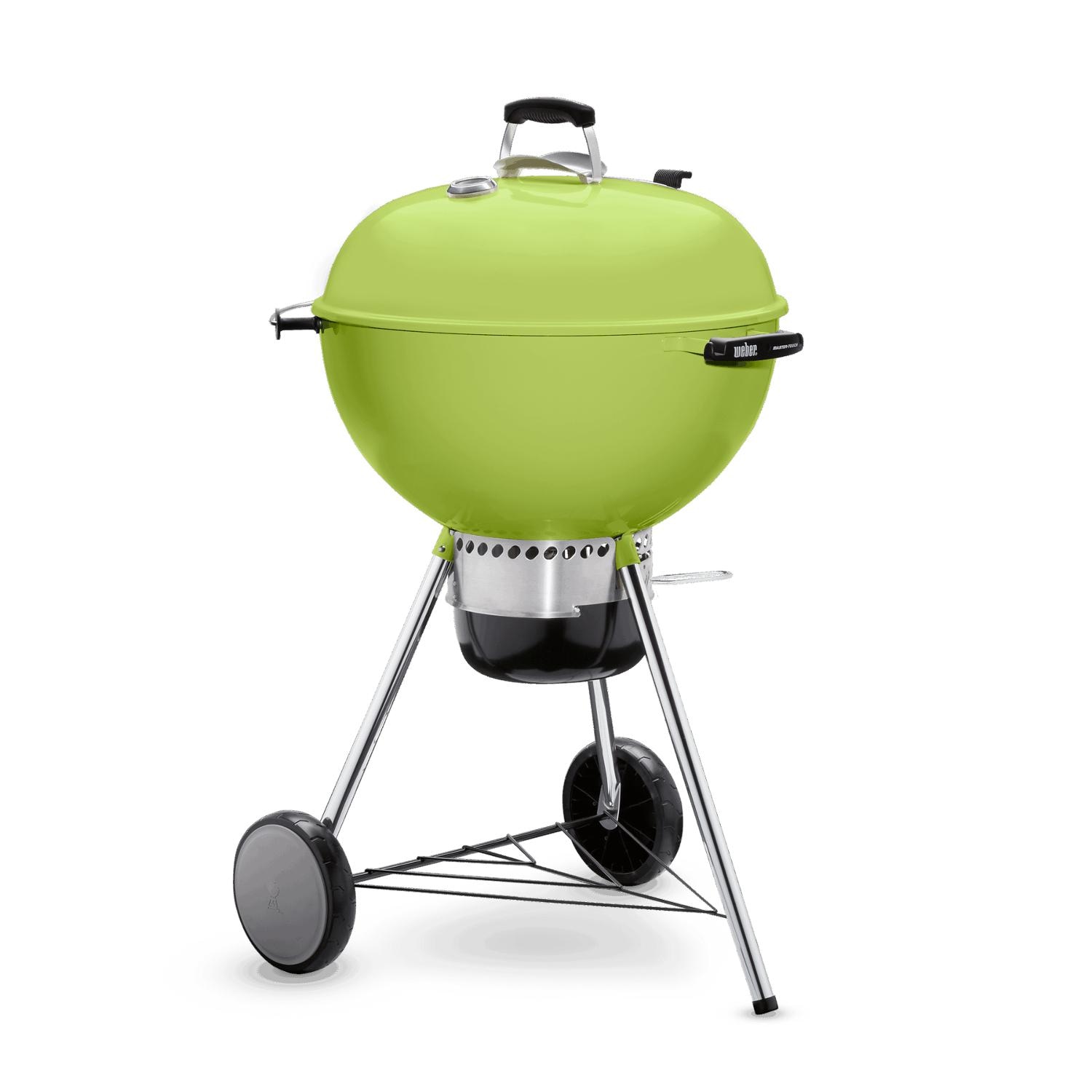 Weber 14511601 22-Inch Spring Green Charcoal Grill - Side View thumbnail