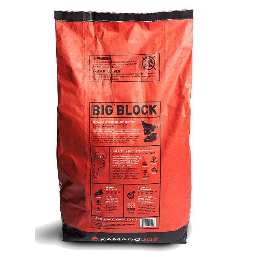 Kamado Joe Big Block XL Natural Lump Charcoal - Back of Bag - White Background thumbnail