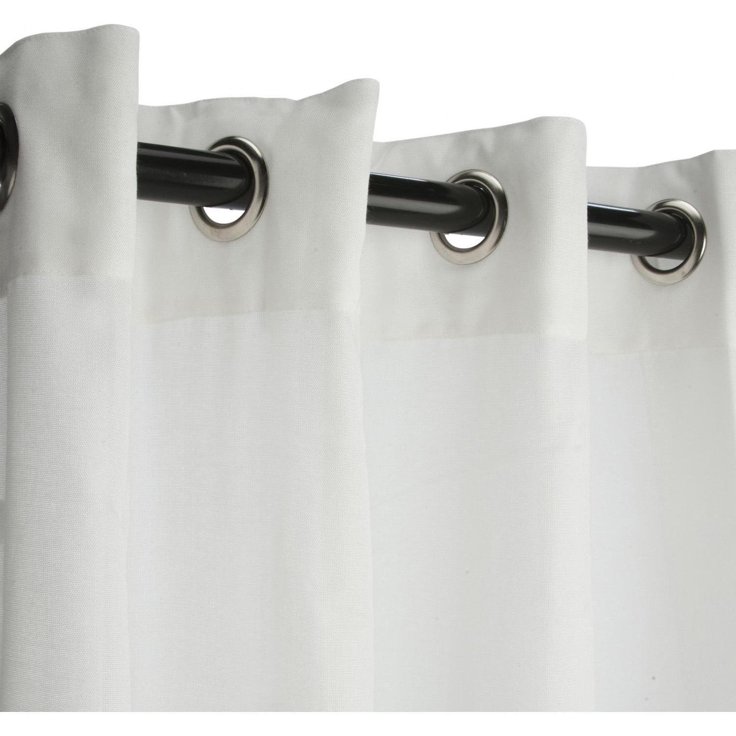Sunbrella Outdoor Curtain With Grommets By Hatteras Outdoors - 50 X 84 Inch - Sheer Snow